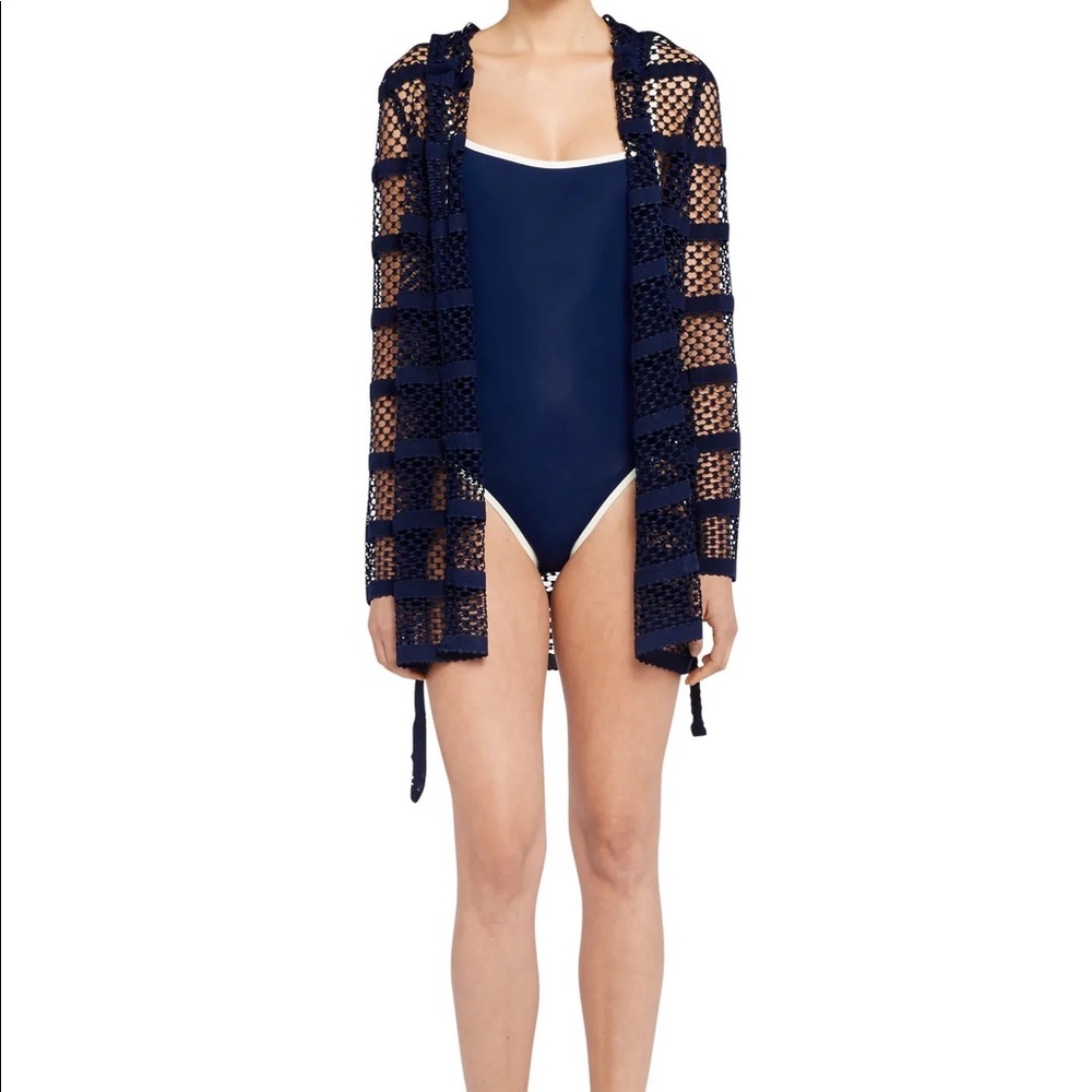 Solid + Striped Poppy Delevingne Eyelet Robe